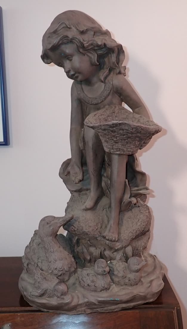 Resin Girl w/ Ducks Garden Statue (1 of 1)
