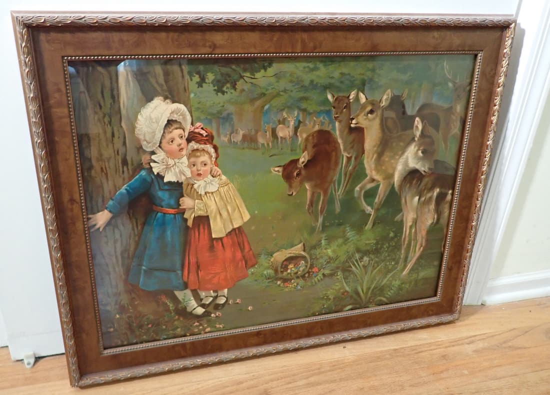 Elk & Children Print Auction