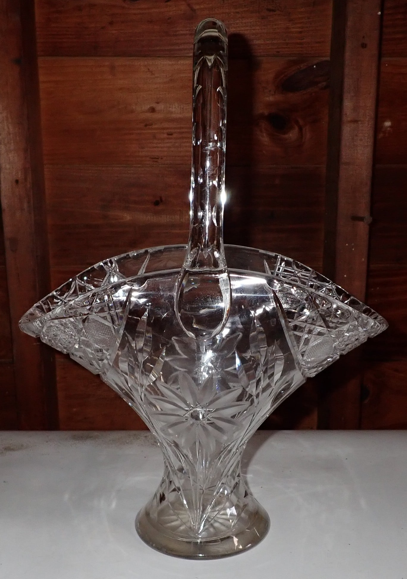 Cut Glass Basket (1 of 3)
