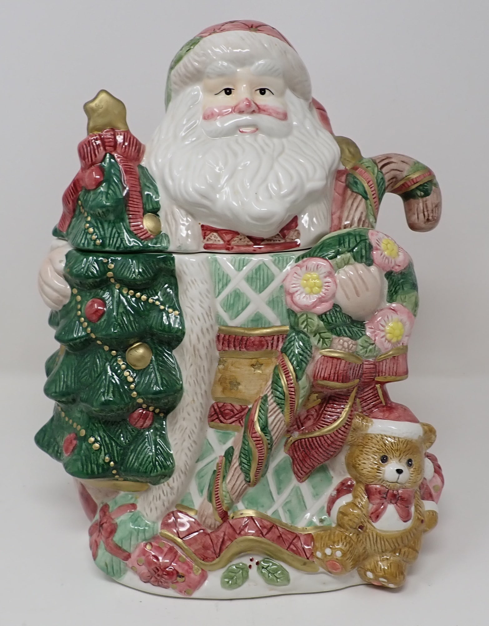 Santa Christmas Cookie Jar: Approx 12 1/4" tall