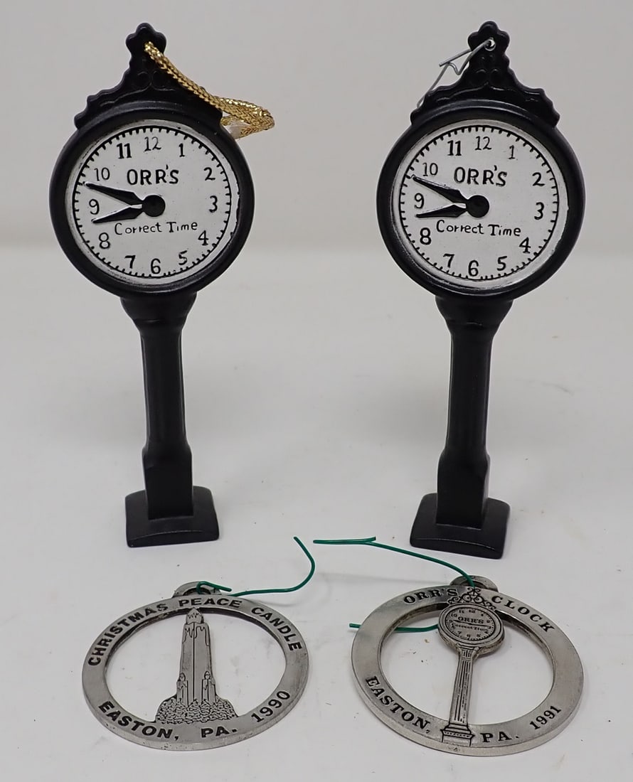 Easton Pa Candle &  Orr's Clock Ornaments (1 of 3)