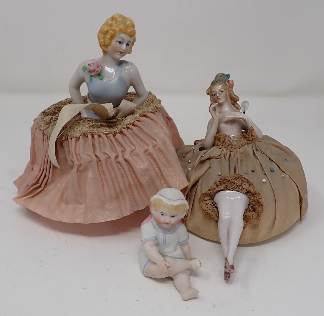Victorian Dresser Doll Pin & Pin Cushion (1 of 3)