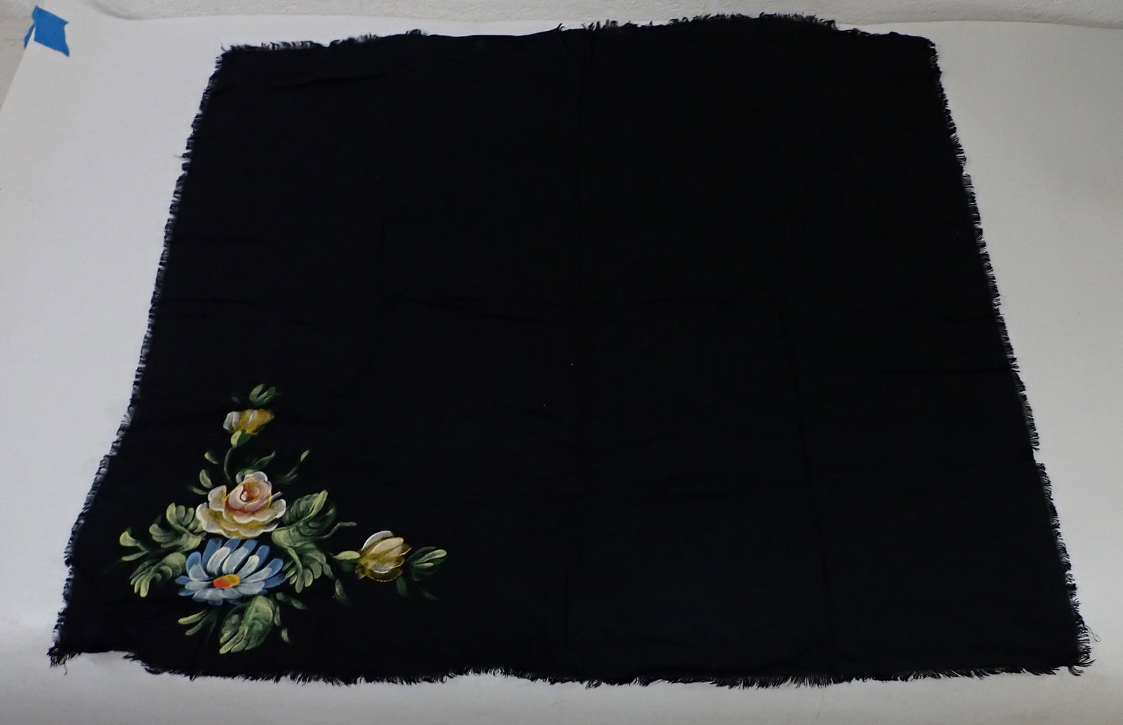 Silk Hand Painted Paisely: Approx 32" x 30"