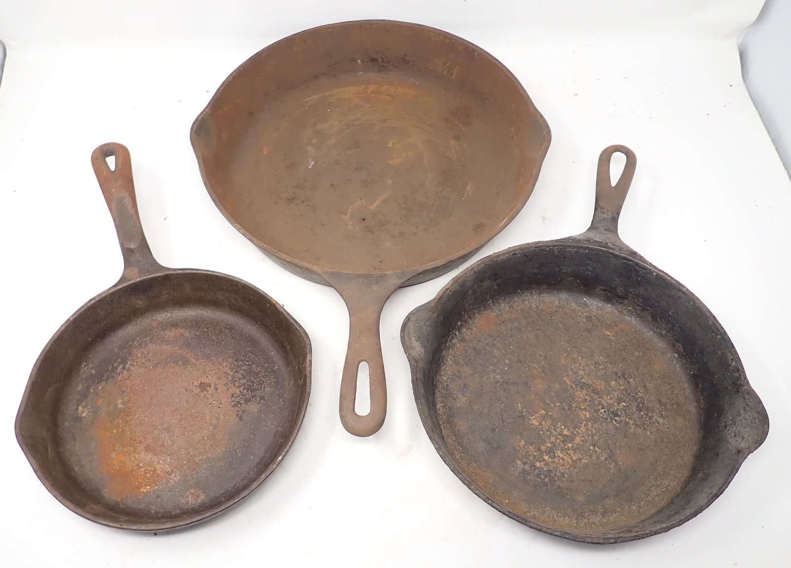 3 Skillets incl Wagner's: Center one is No. 10