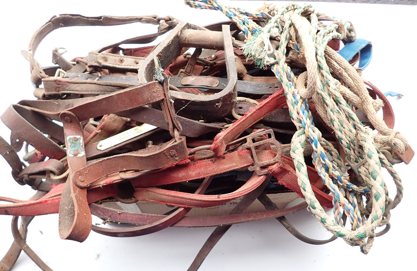 Box of Horse Harnesses / Misc Tack (1 of 1)