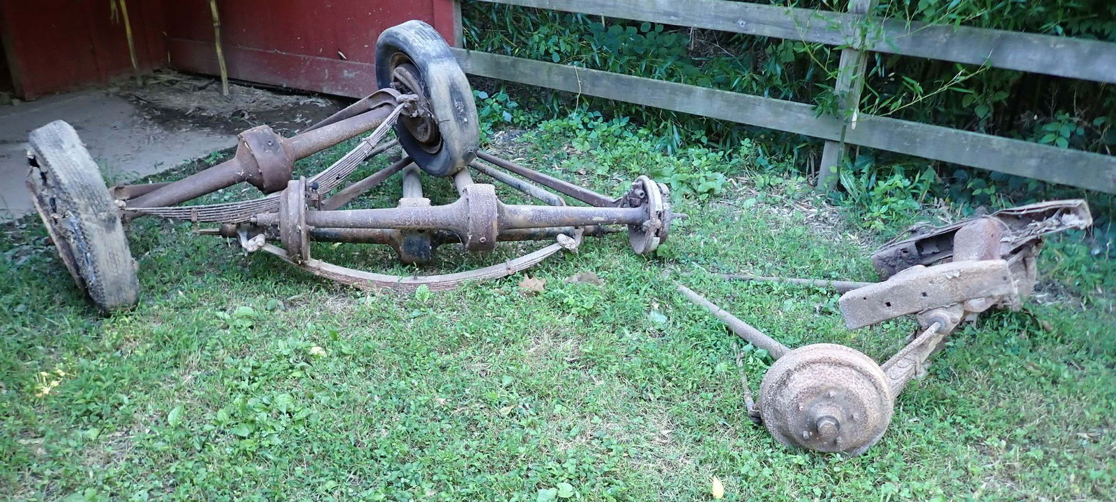 2 Antique Ford Rears and Front End (1 of 3)