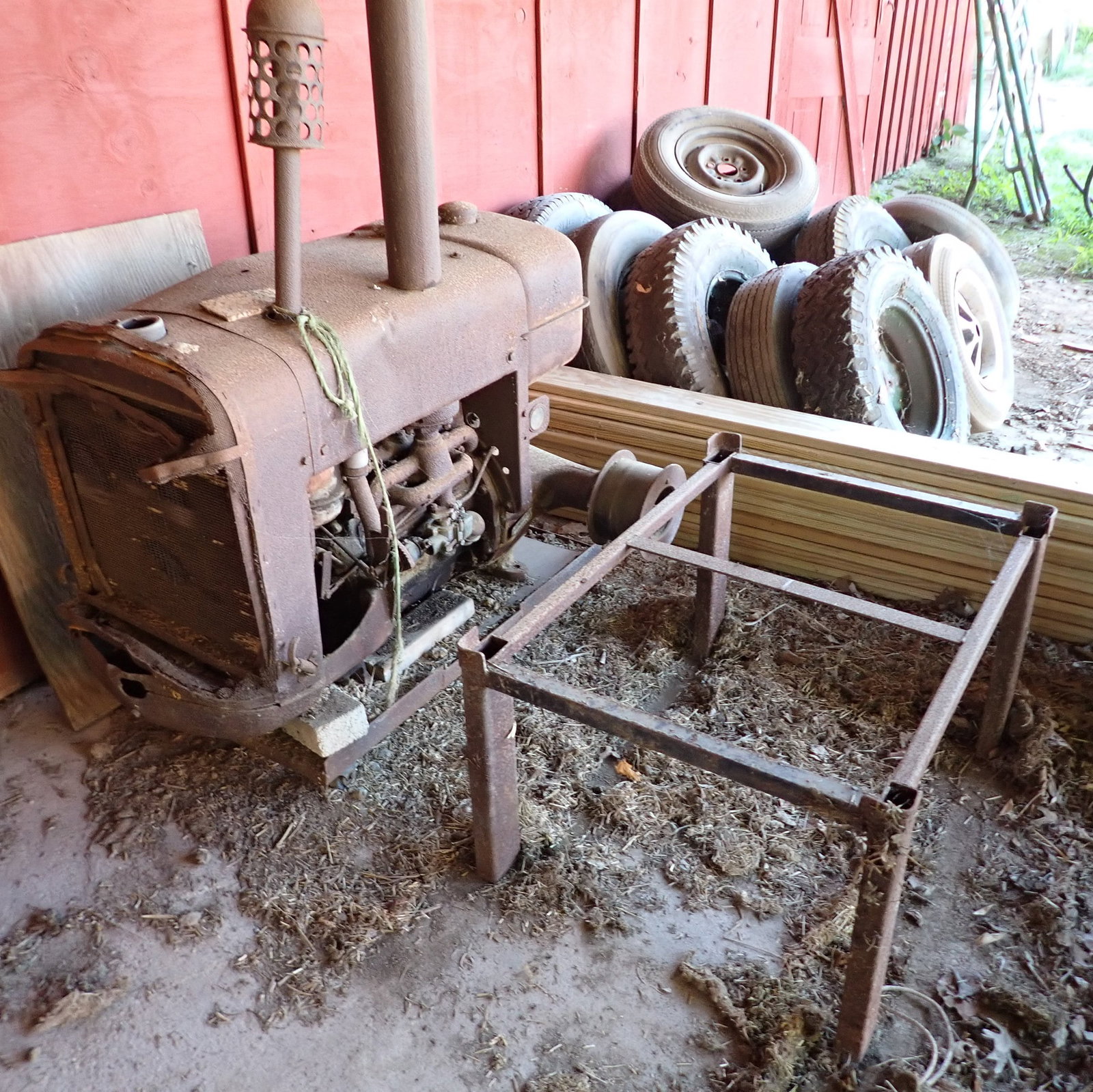 Generator & Metal Stand: No Shipping. Bring proper help and equipment to load ! You will need a 4x4 truck to remove
