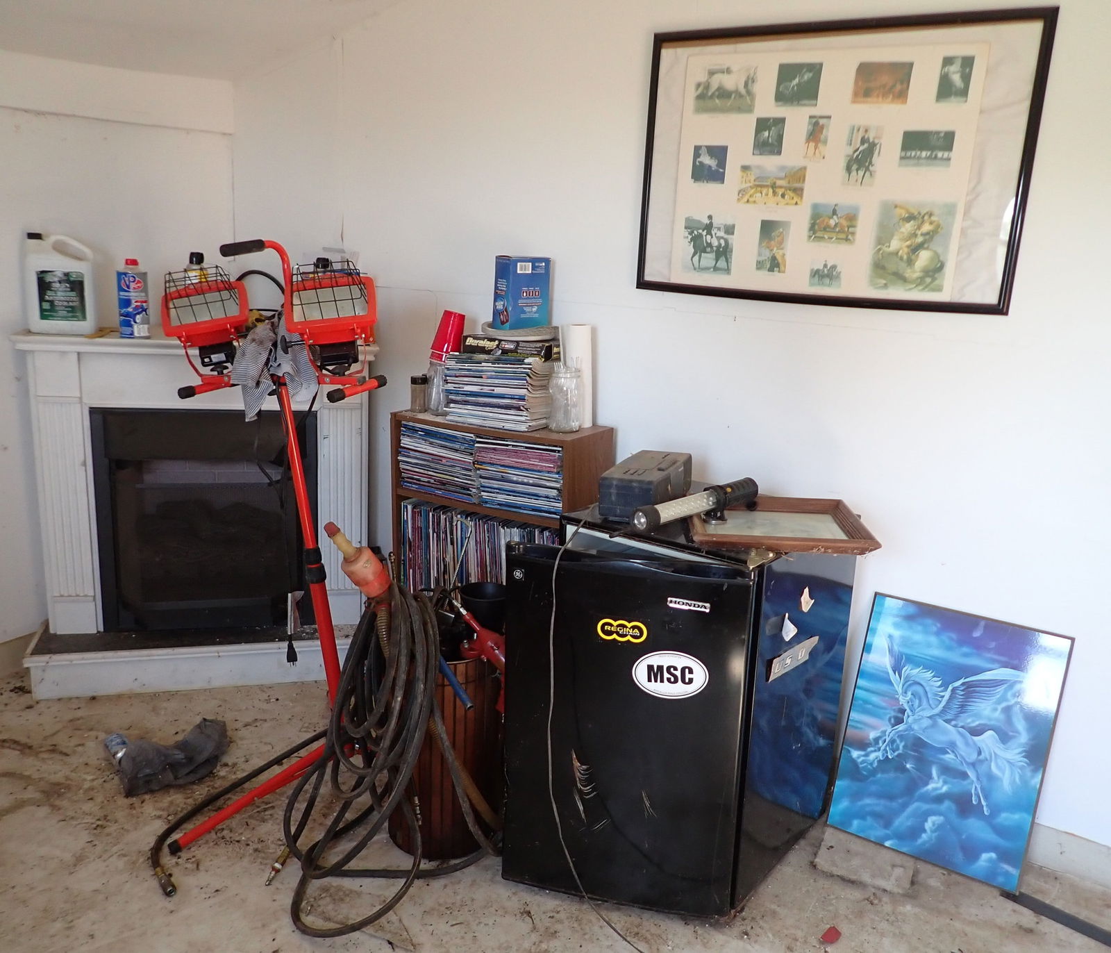 Corner Cabinet Grease Guns Equestrian Magazines (1 of 6)