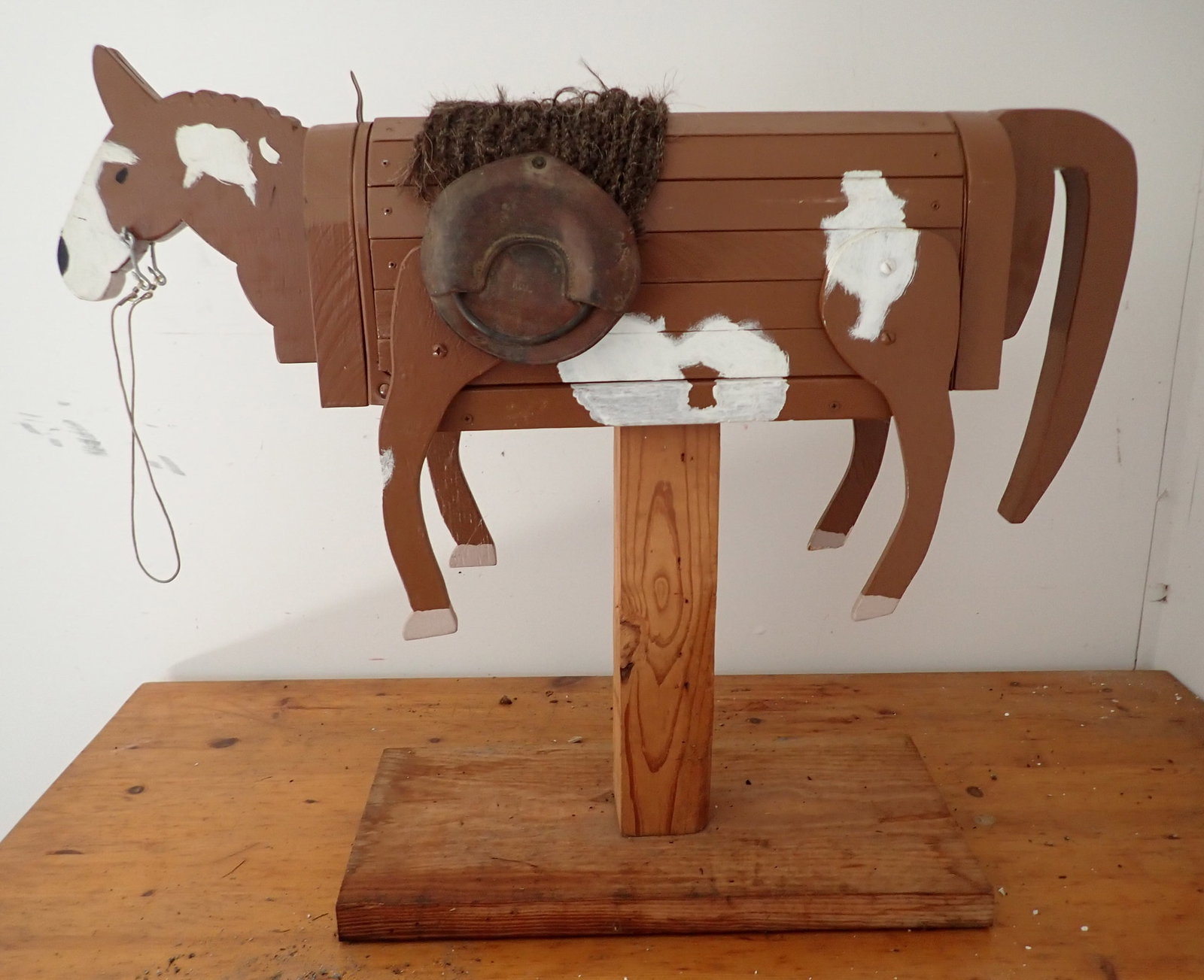 Horse Mailbox: Approx 38" long and 30" tall. NO SHIPPING!