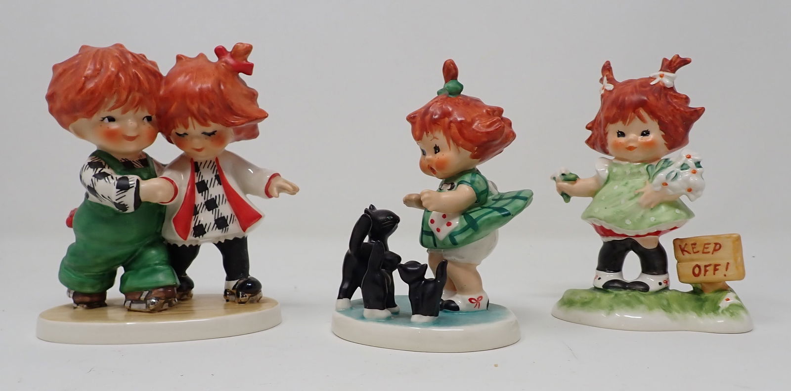 3 Goebel Charlot Byj Figurines: Tallest is approx 4 5/8"
