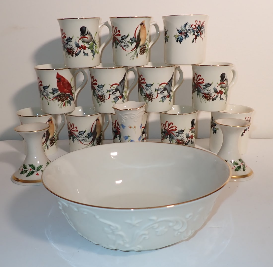 Lenox Bowl Mugs Candlesticks & Vase (1 of 3)