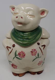 Shawnee Smiley Pig Cookie Jar: Approx 11 1/4" tall