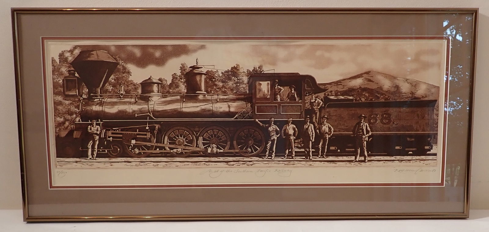 Kathleen Cantin Signed & Numbered Train Etching (1 of 6)
