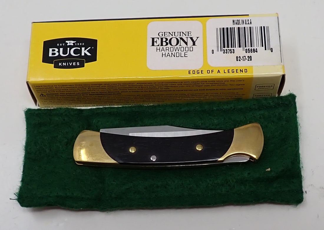 Buck Folding Pocket Knife w/ Ebony Handle (1 of 3)