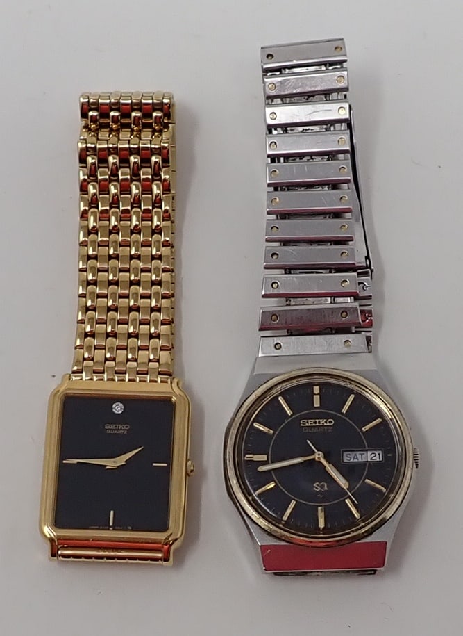 2 Vintage Seiko Watches: 2 wristwatches