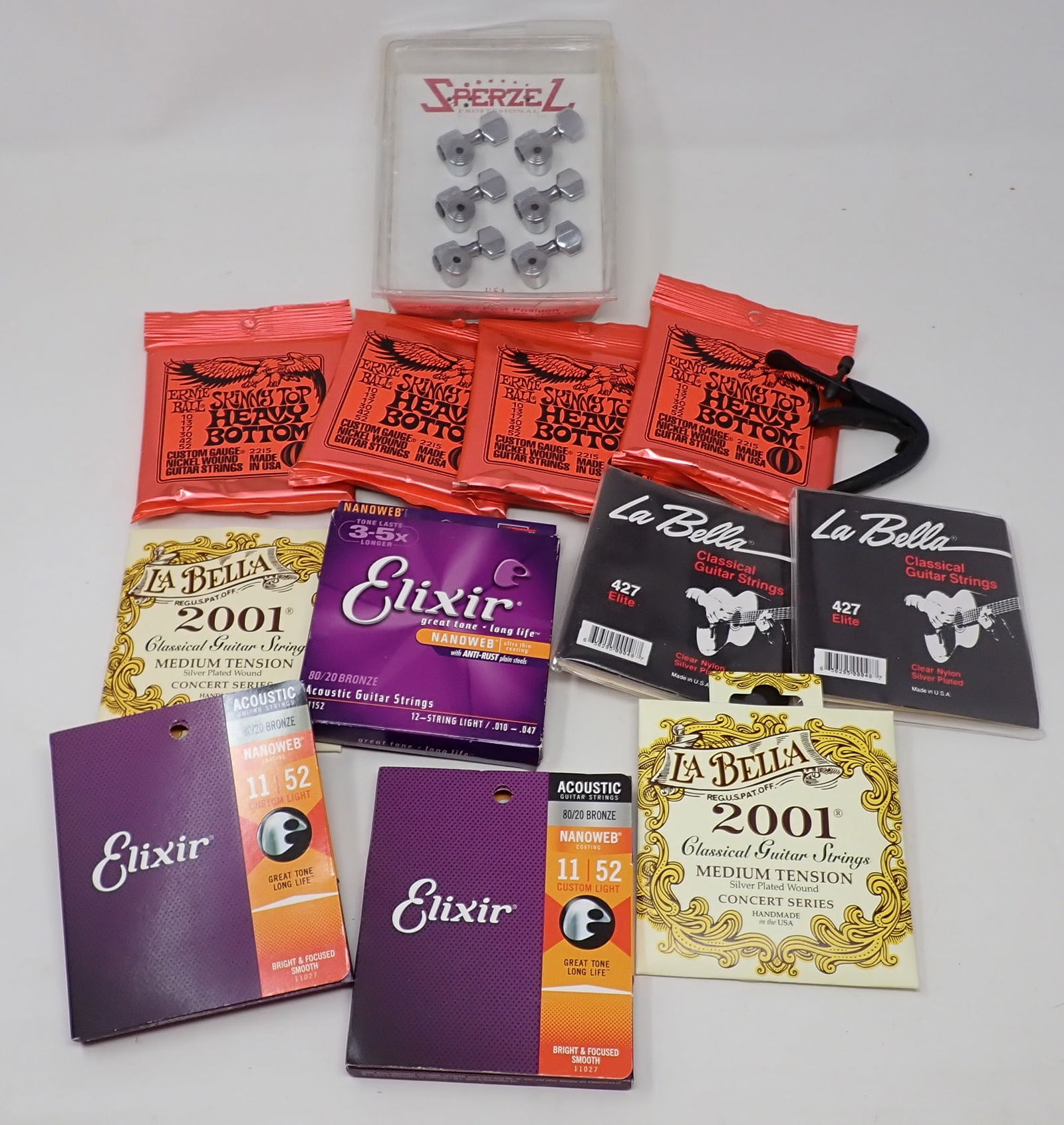 Ernie Ball La Bella Elexir Guitar Strings Tuner Knobs Auction