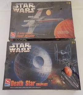 Star Wars AMT Model Death Star Snapfast: Also included is X-Wing Fighter Flight Display