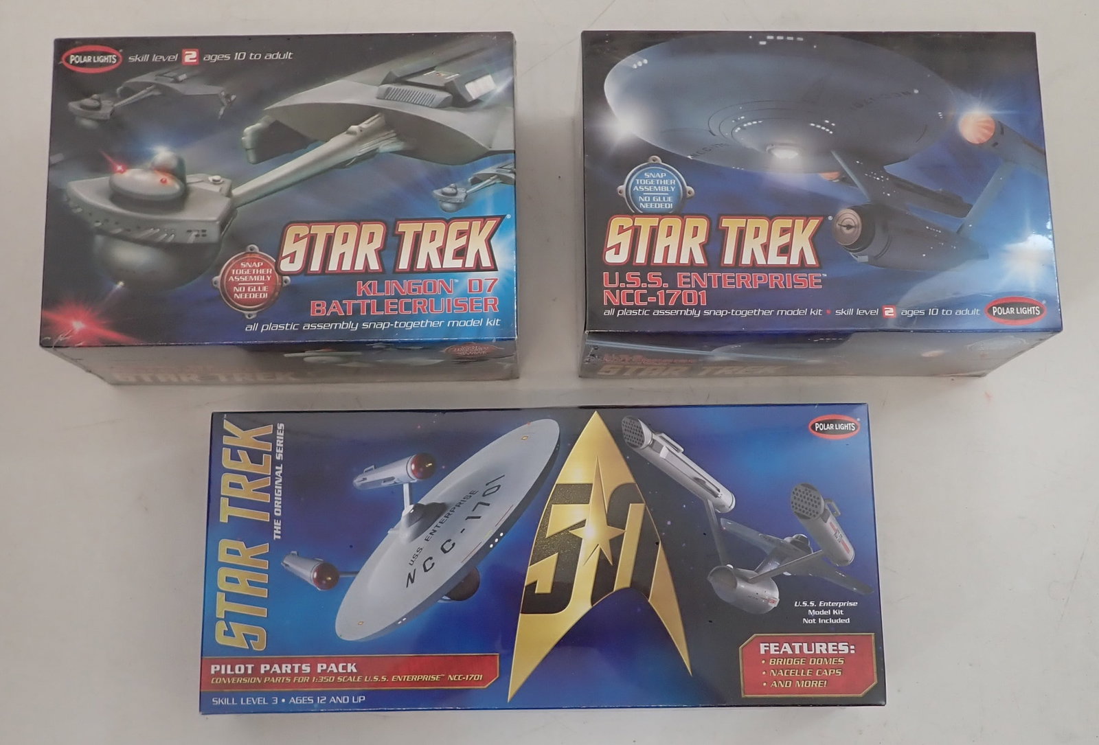 3 Star Trek Polar Lights Models (1 of 2)