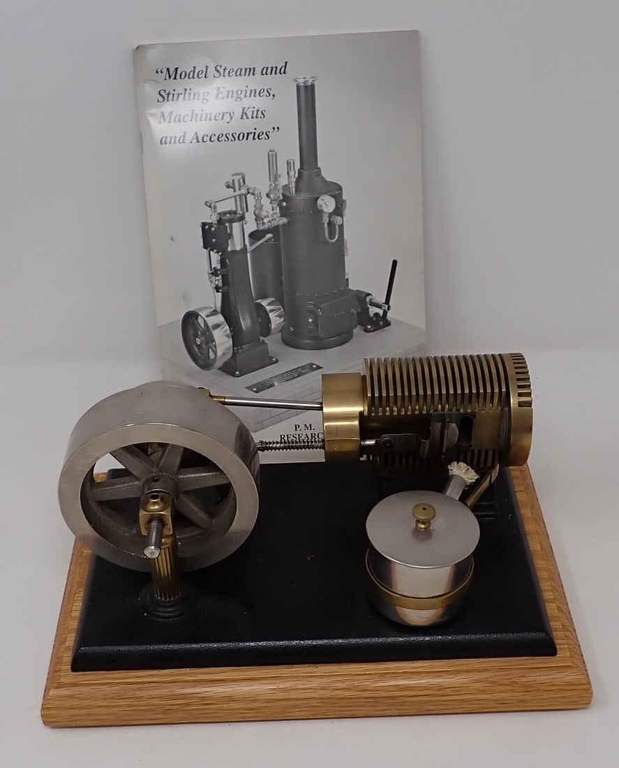 Model Engine & Book: Engine is approx 7 7/8" long