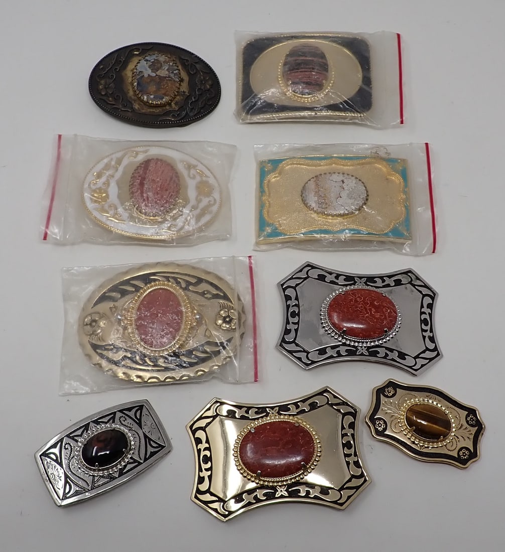 Belt Buckles: Largest are approx 2 5/8" x 3 1/2"