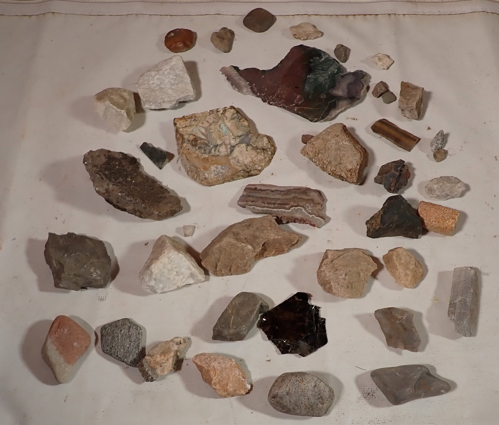 Rocks & Crystals: Largest is apprx 5 1/2" x 8 7/8" x 1/2"