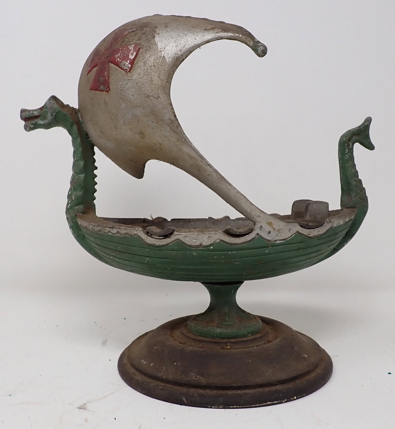 Cast Aluminum Dragon Pirate Ship Ashtray (1 of 5)