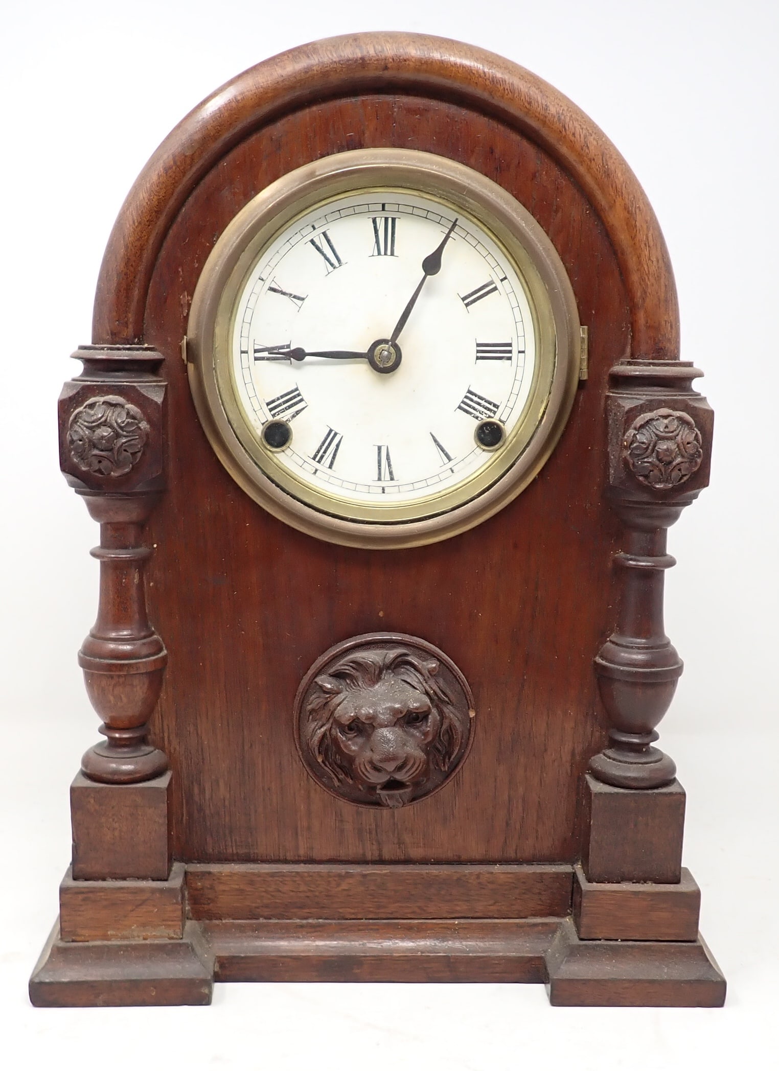 Mantle Clock with Lion Head (1 of 8)