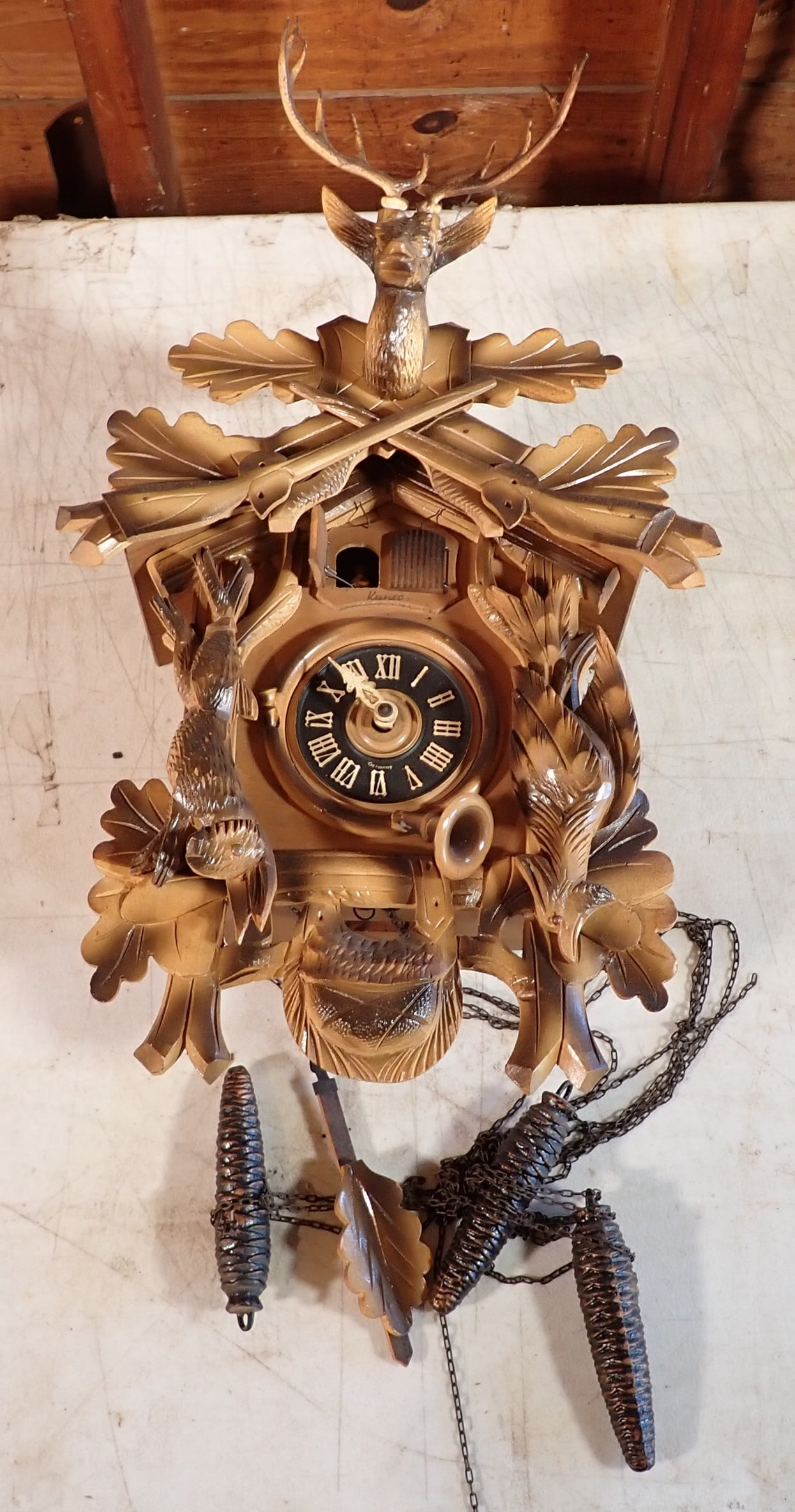 Cuckoo Clock: Approx 12" x 18 1/8"