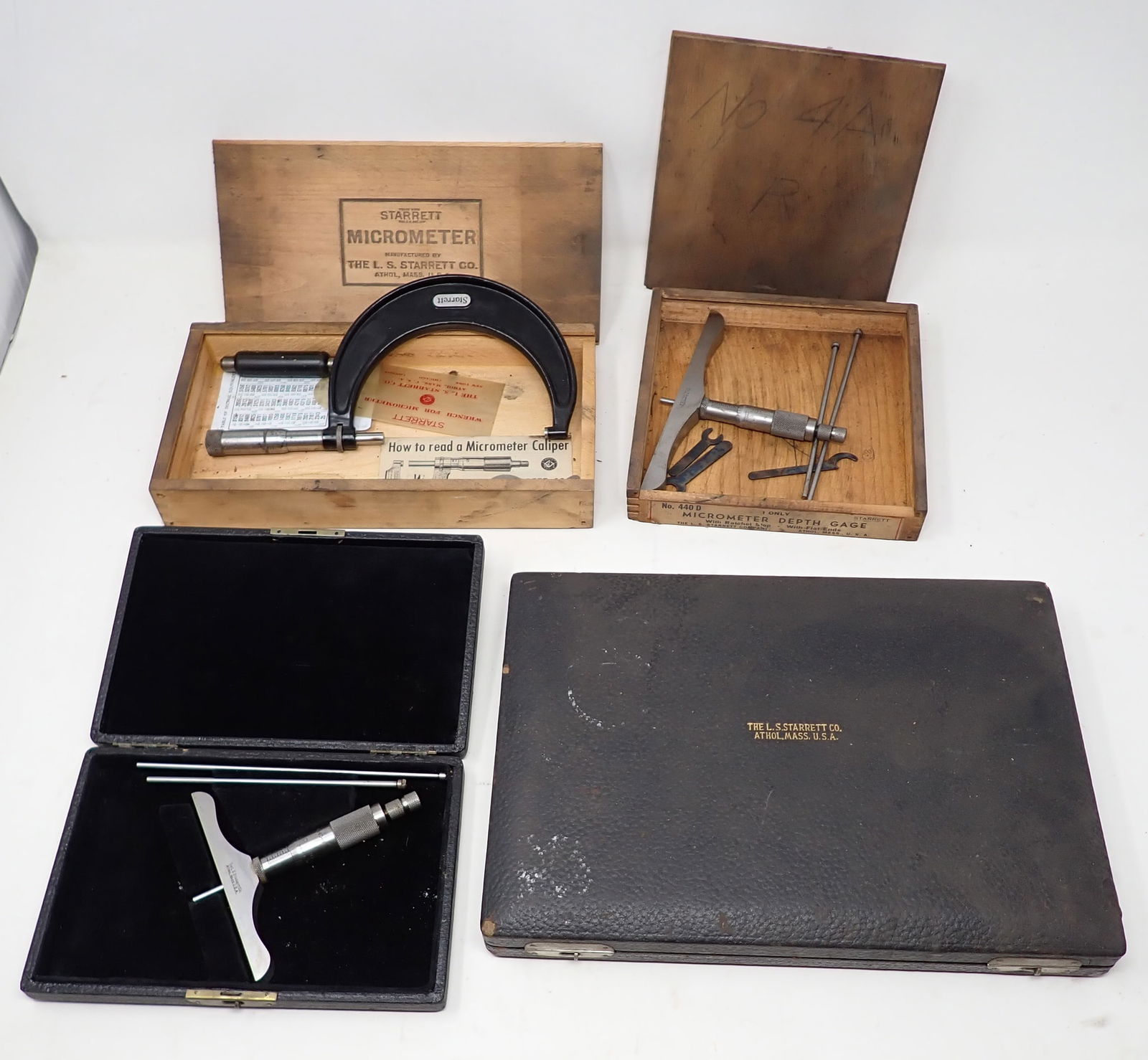 Starrett Depth Gauges and 3-4" Micrometer (1 of 6)