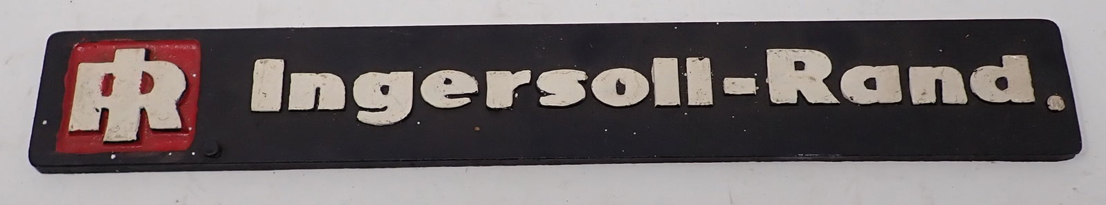 Cast Iron Ingersoll Rand Plaque: Approx 2 1/2" x 17"