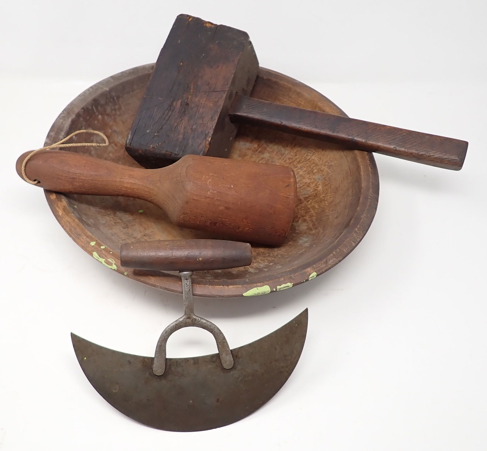 Wooden Bowl Mallet Chopper Masher (1 of 6)