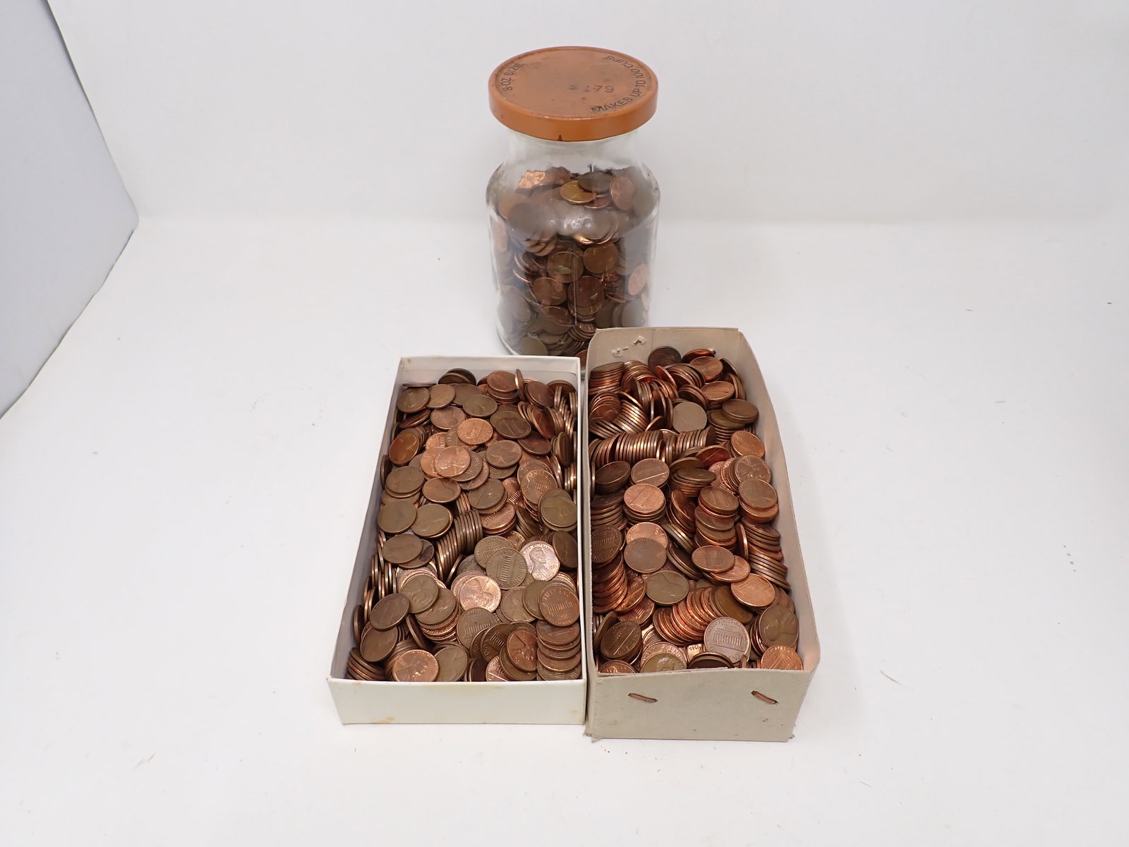 Boxes & Jar of Pennies: Getting all pictured