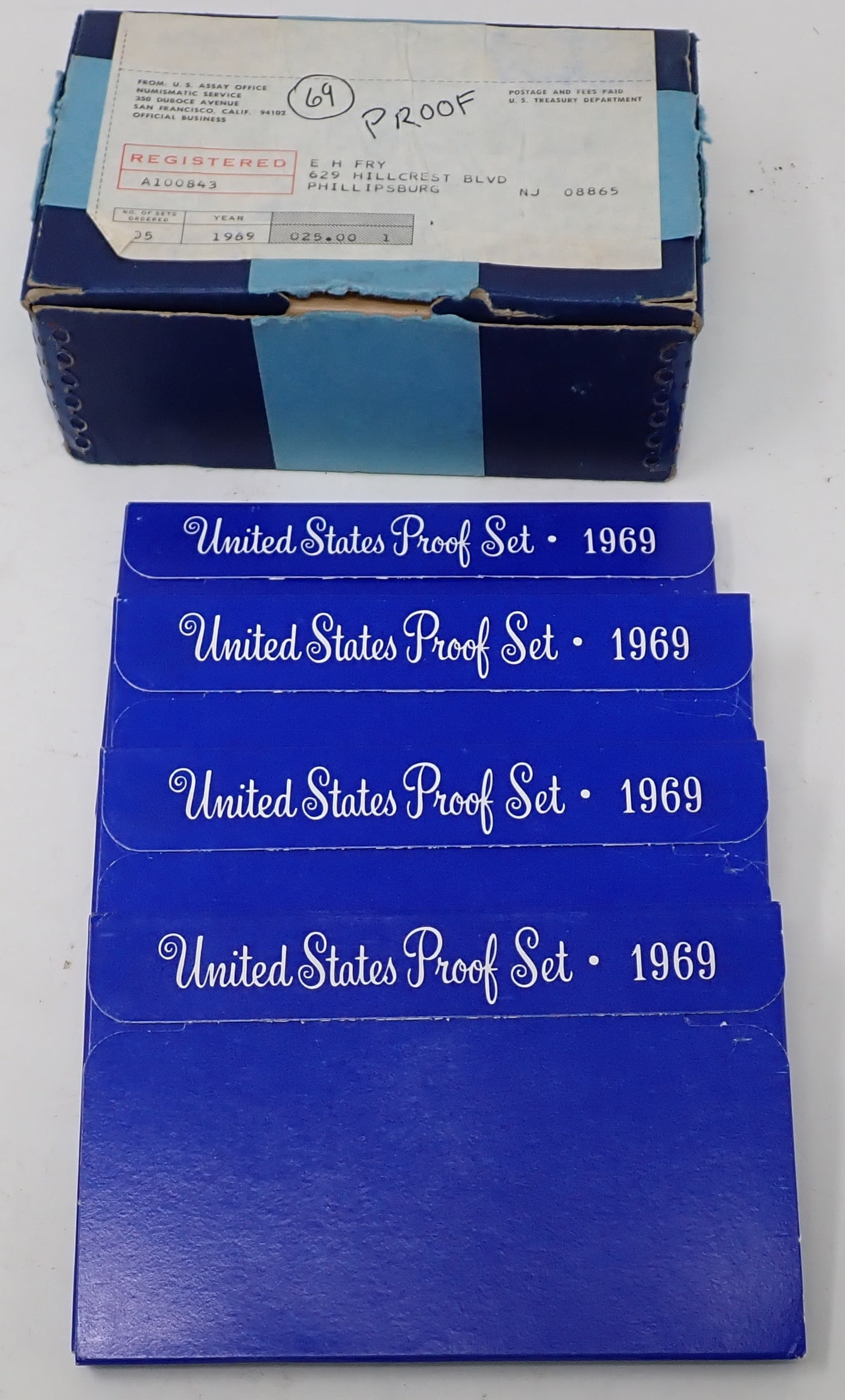 Four 1969 United States Proof Sets (1 of 5)