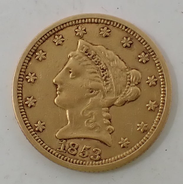1853 $2 1/2 Liberty Head Gold Coin (1 of 2)