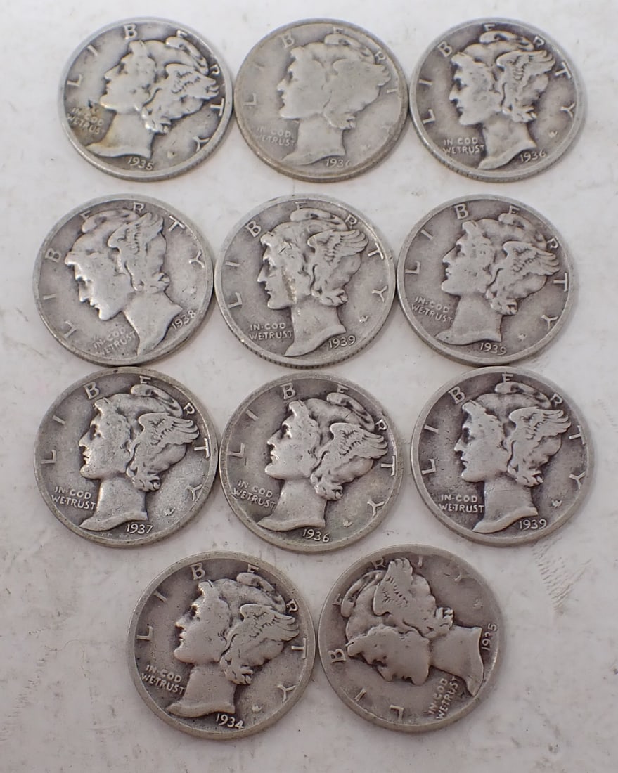 1930's Mercury Silver Dimes (1 of 3)