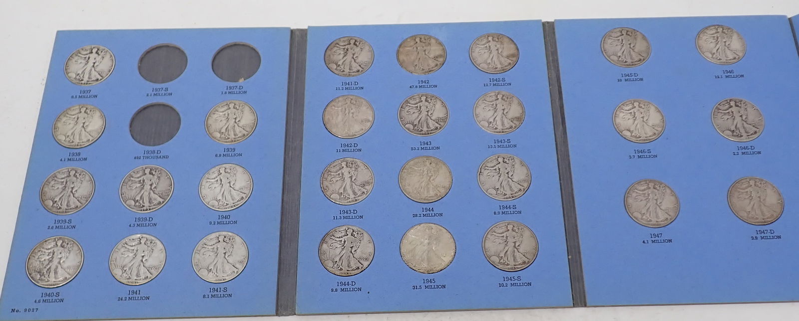 1937 - 1947 Liberty Standing Silver Half Dollars (1 of 15)