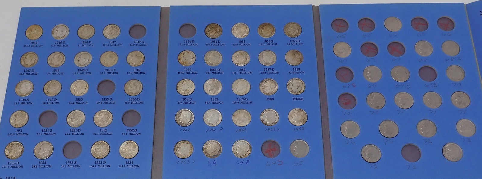 1946-1980 Roosevelt Dime Collection (1 of 15)