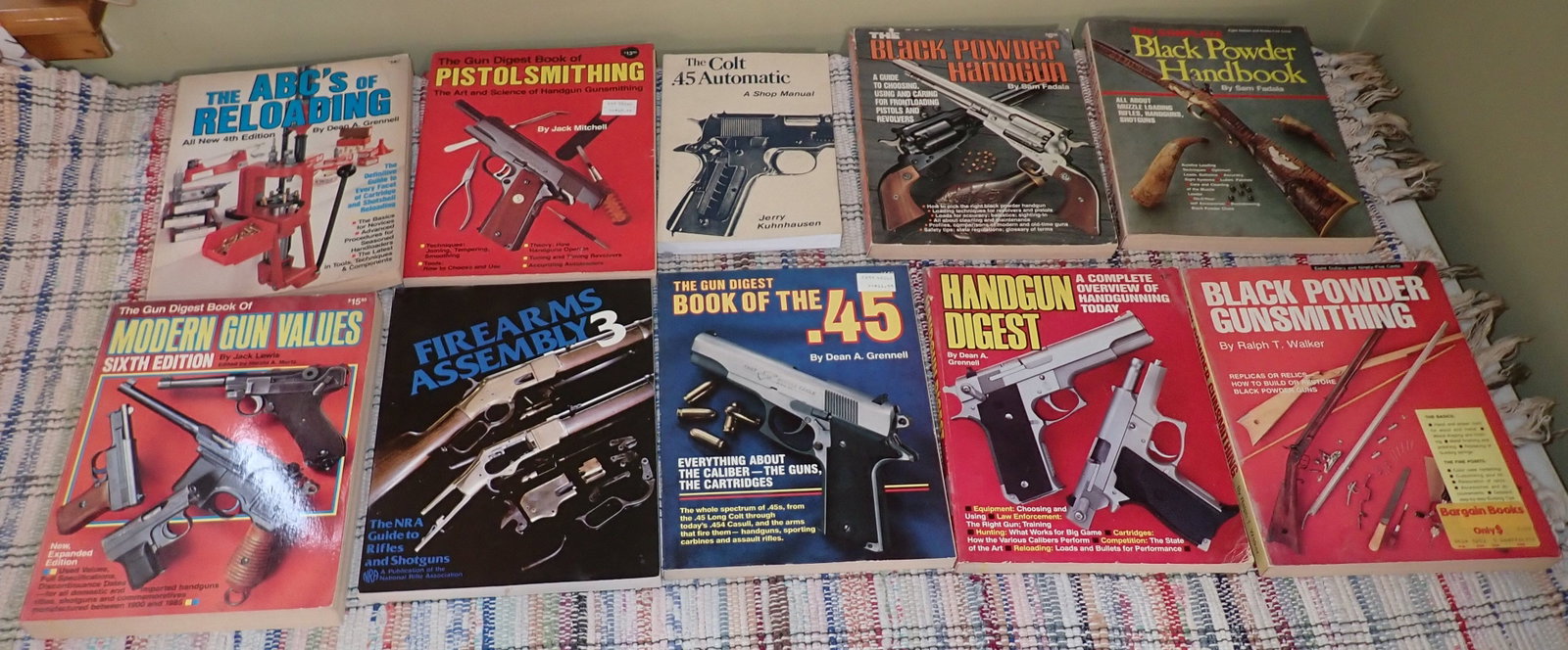 Gun Books incl Colt 45 Automatic: Getting all pictured