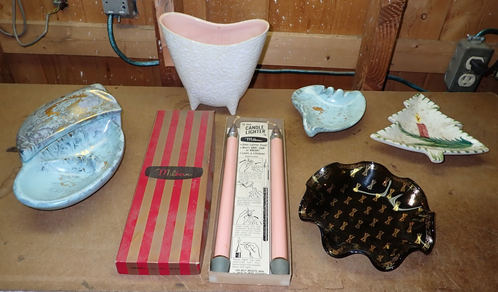 MCM Ashtrays Candle Lighters Vase (1 of 5)