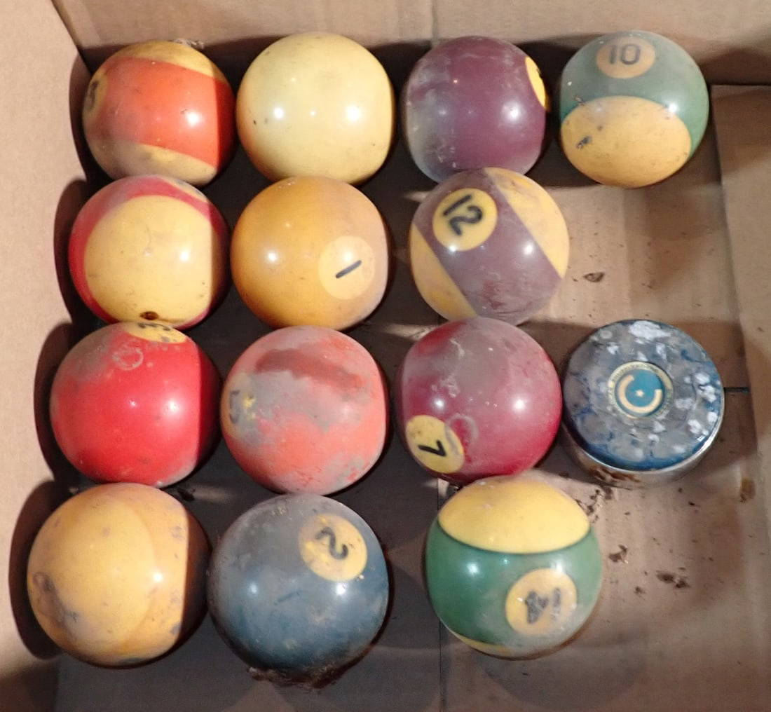 Pool Table Balls & Shuffleboard Puck Auction