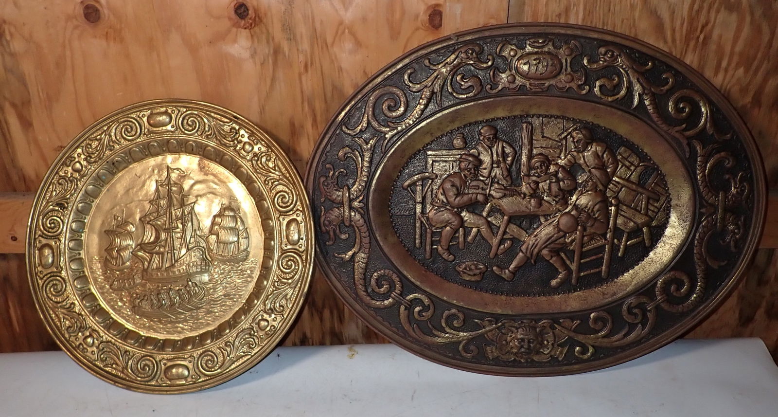 2 Brass Wall Plaques (1 of 5)