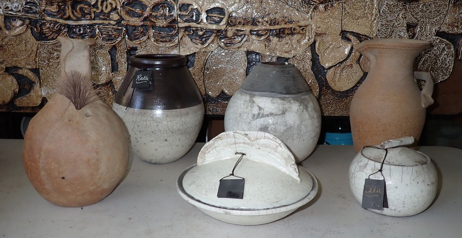 Korecki Raku Pottery Vase Pitcher & Misc (1 of 10)