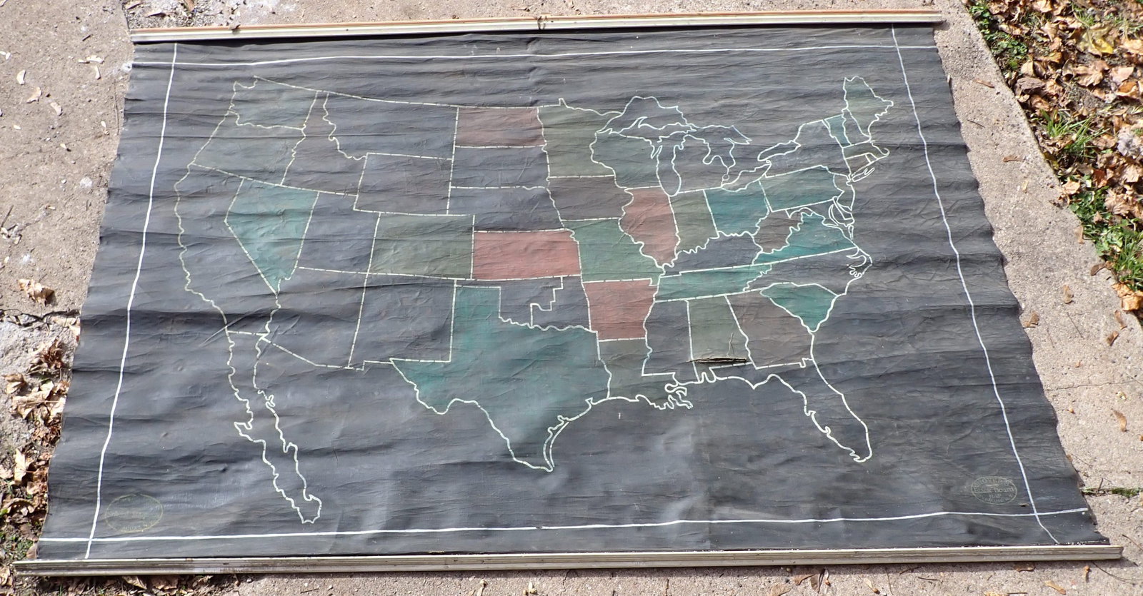 Canvas School Map: Apprx 49" x 70". NO SHIPPING !