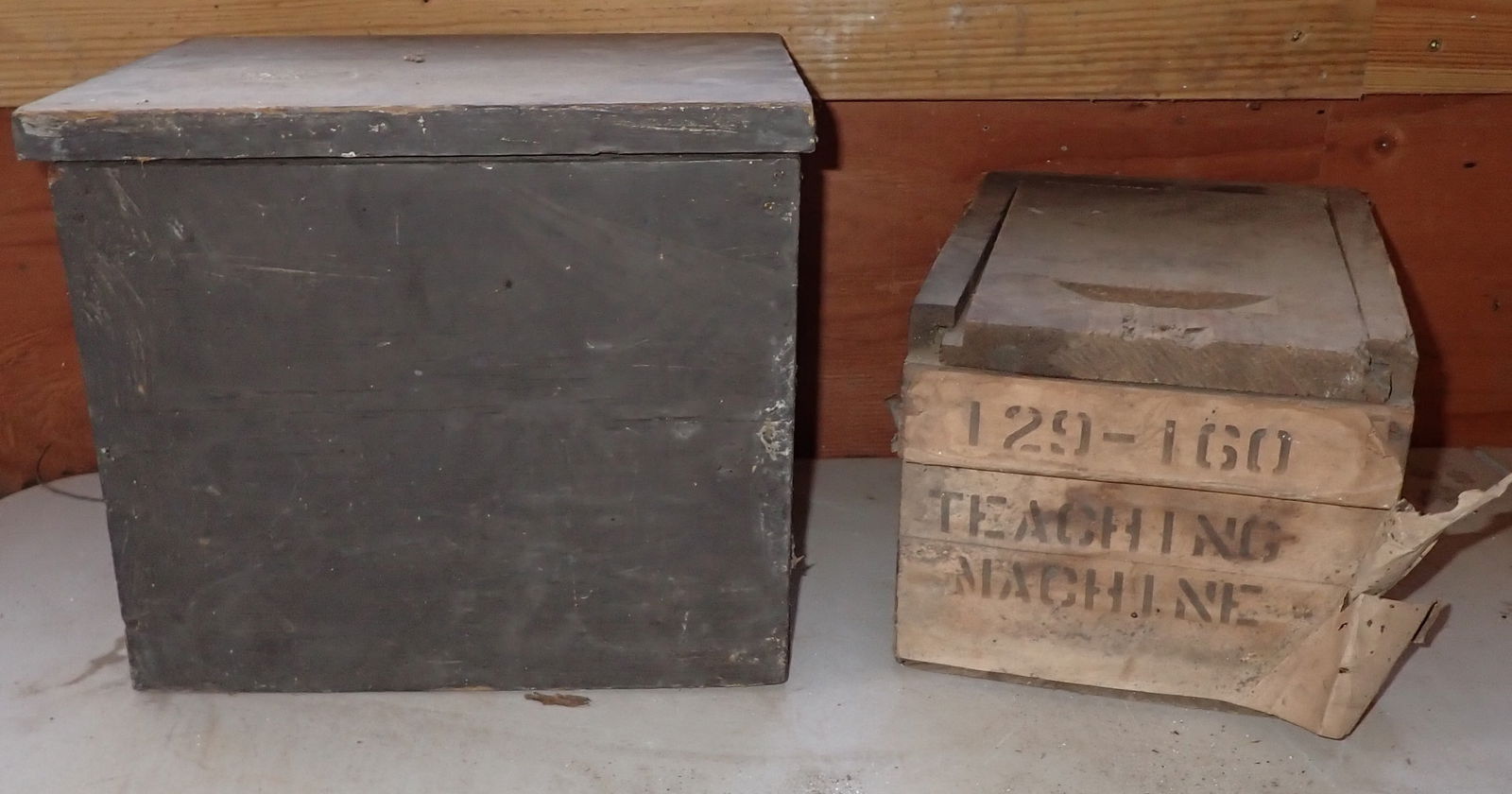 2 Wood Boxes incl. Teaching Machine Box (1 of 5)