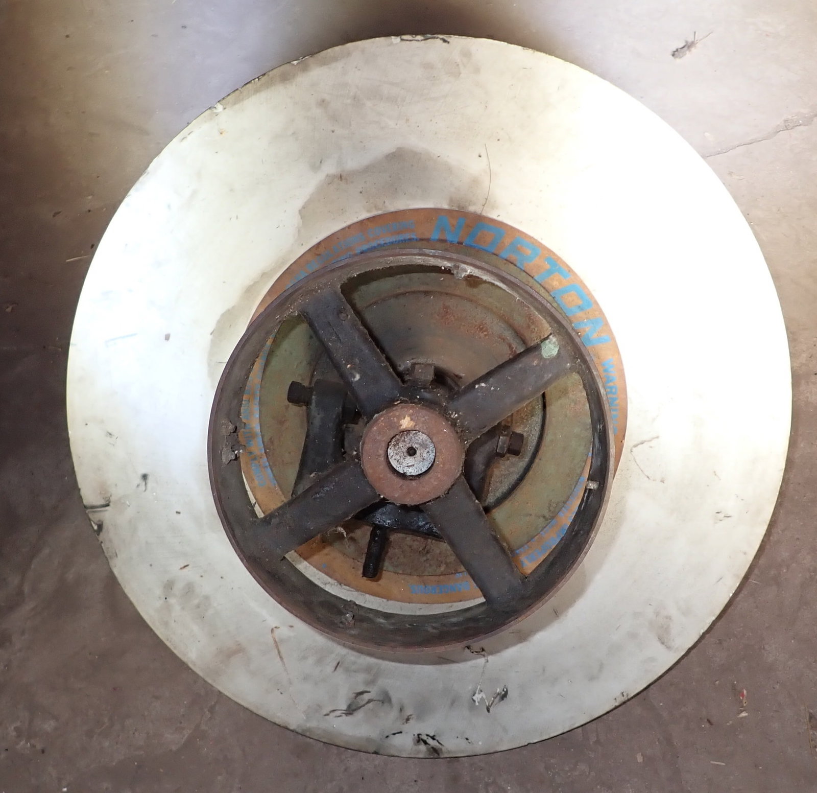 Grinding Stone w/ Pulley Set up: Stone is approx 1 1/4" x 25 1/2" in diameter. Pulley is apprx 3" x 9 3/4" in diameter. NO SHIPPING