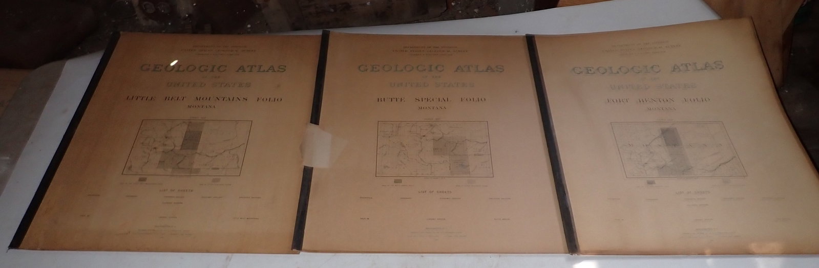 1897-1899 Montana Geologic Atlas's: Walcott Atlas's