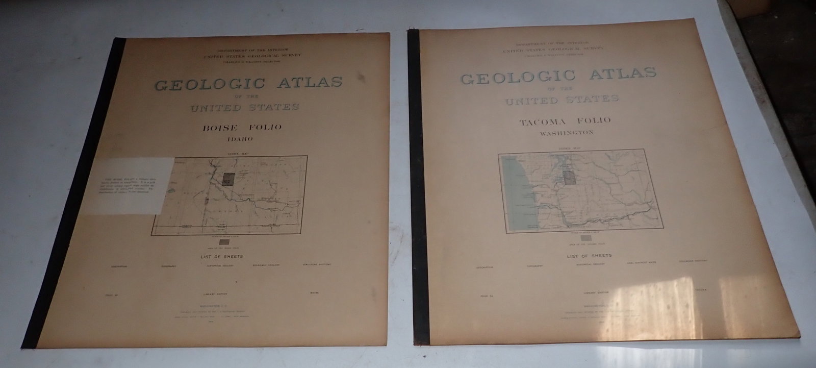 Walcott Washington Idaho Geologic Atlas's: 1898 & 1899