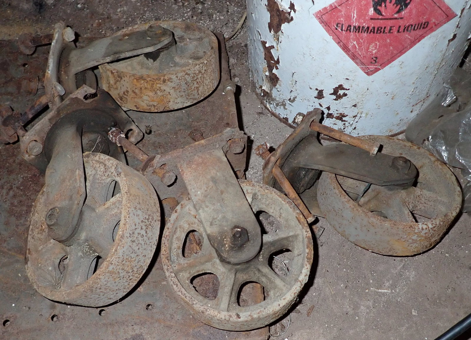 Industrial Cart Casters: Approx 6" in diameter . NO shipping