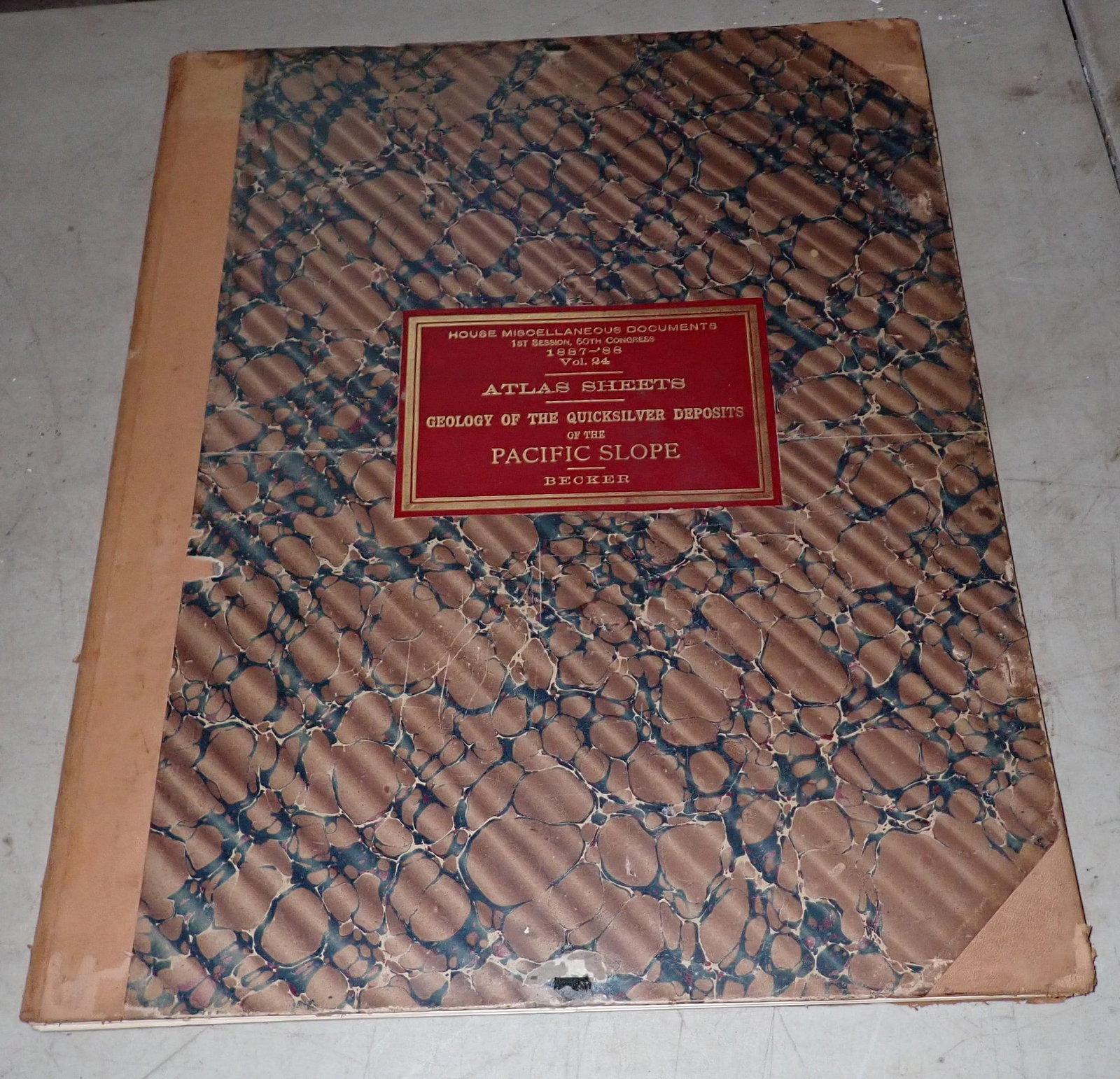 1887 Powell Pacific Slope Atlas Sheets: Geology of The Quicksilver Deposits. We do not guarantee it is complete