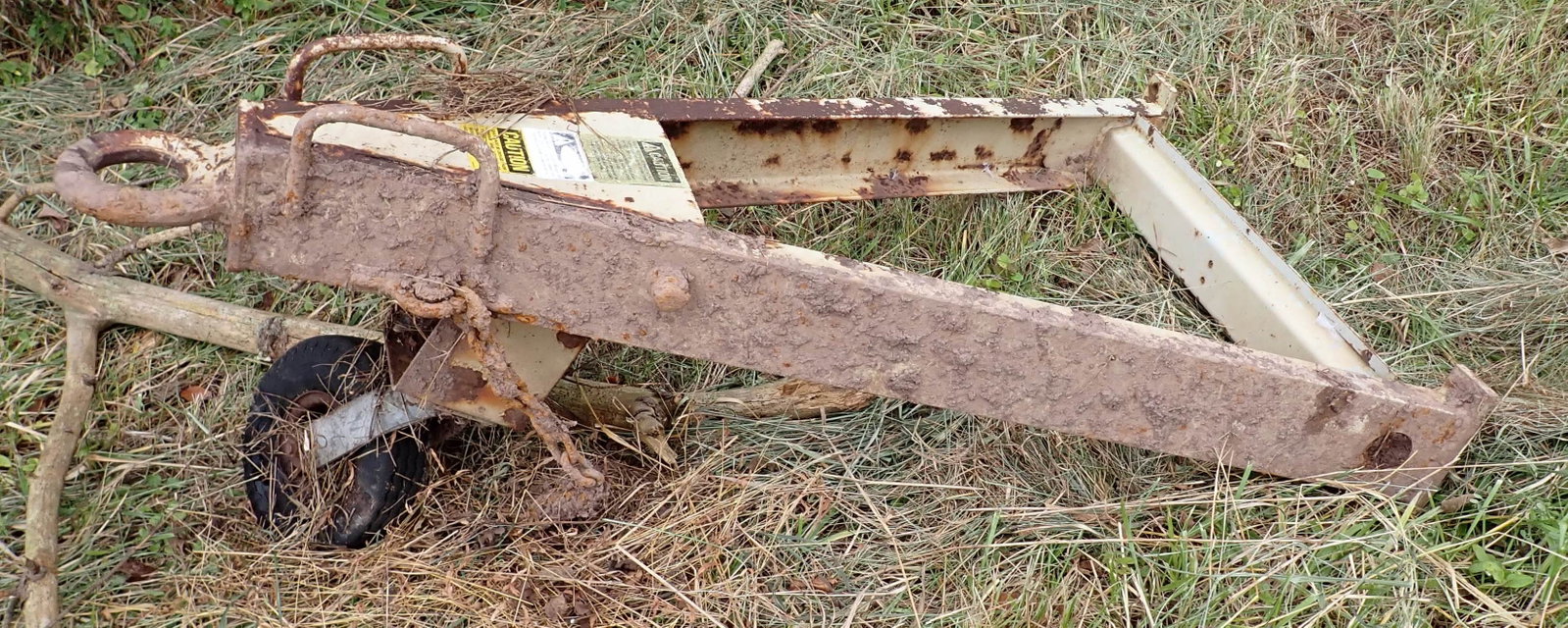 Trailer / Air Compressor Tongue: Apprx 29 1/4" x 57". No shipping ! Bring proper help/equipment to remove